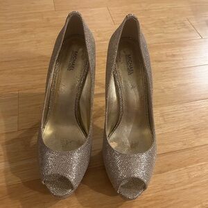 Michael Kors Gold Sparkly Heels